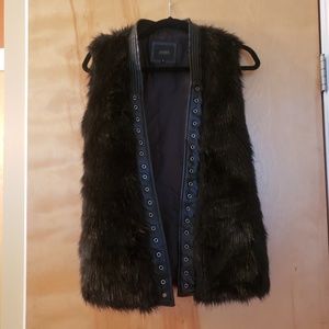 Guess Faux Fur Black Vest